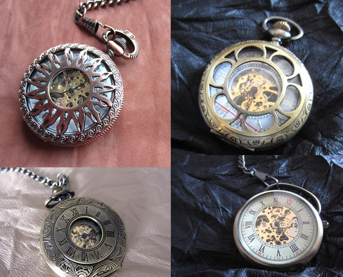 Mechanische Taschenuhren für Fotoalbum Zeitreise