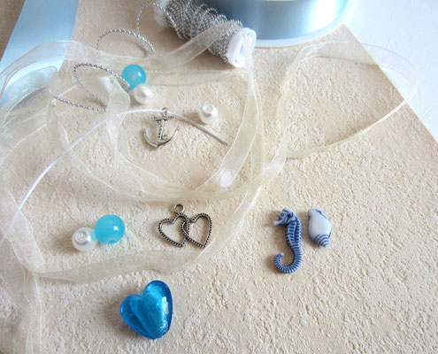 Maritime Kleinteile zur Bucheinbandgestaltung