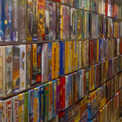 Einblick in die Spielesammlung
