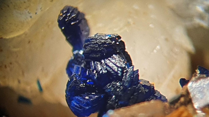 Azuritkristalle BB ca. 3 mm