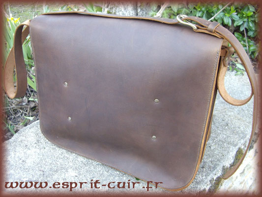 Petit sac bandoulière femme cuir vintage naturel Gena - Espritcuir