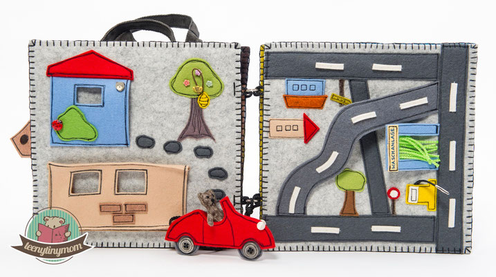 Quiet book Teddy's house and Autobahn