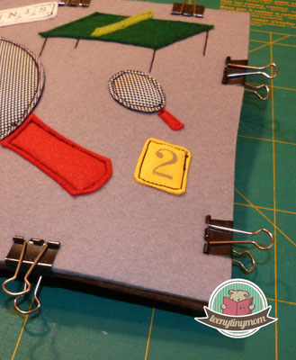 Quiet book Spielbuch Nähanleitung Tischtennis