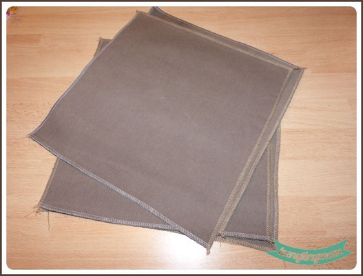 als Untergrund einen etwas dickeren Stoff (nicht zu dick)- 8 Stück jeweils 27x27cm groß