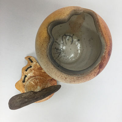 raku techniek, decoratieve vaas ca. 20cm € 45