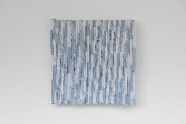 Barbara Reck-Irmler · Board Nr. 13 · 2023 · Textil, Holzfaserplatte · 45 x 45 cm