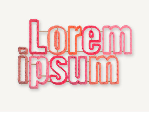 Barbara Reck-Irmler: Lorem ipsum • 2017 • Textil, Schichtholz • 105 x 65 cm