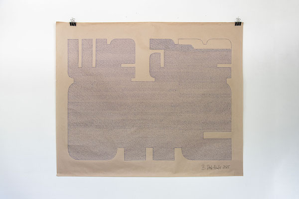 Barbara Reck-Irmler · we are one · 2025 · Kugelschreiber auf Papier · 130 x 110 cm