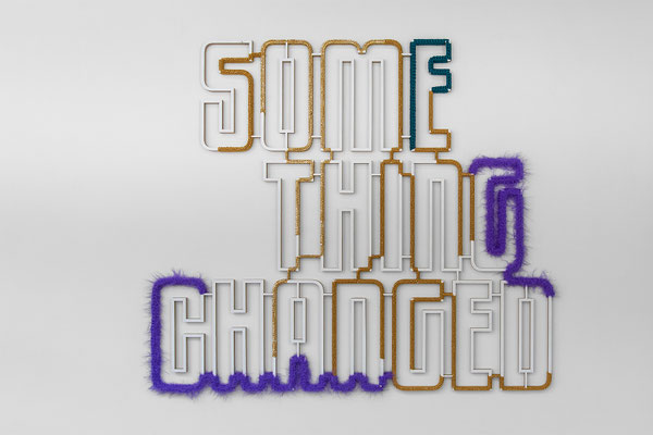 Barbara Reck-Irmler · SOMETHING CHANGED 2 · 2026 · Textil, Schichtholz · 106 x 93 x 3 cm