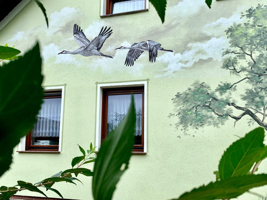 Graffiti Grundschule Fassadenmalerei Rehfelde