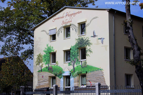 Graffiti Wandmalerei Gestaltung der Gemeinde Hoppegarten  Rennbahn