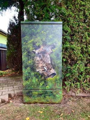 farbenfrohe Stadtverschönerung", "graffiti malereirealistische Naturdarstellung