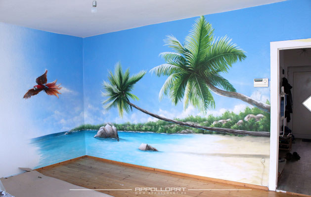 Karibik Zu Hause Graffiti Bild Airbrush Wandgestaltung