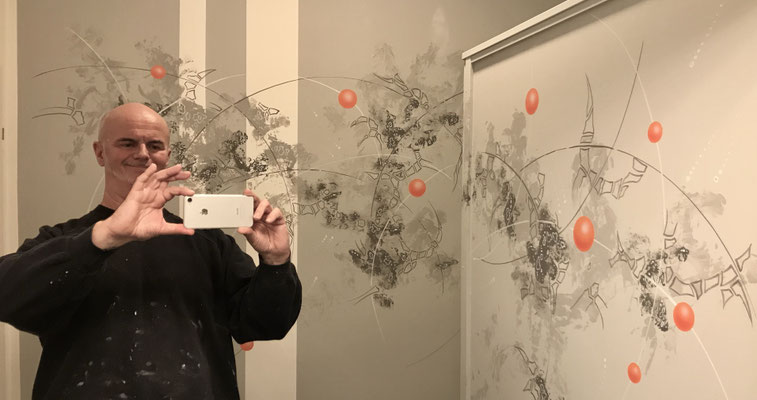 Airbrush an der Bürowand oder Geschäfts Wand oder Zimmerwand Berlin Gaststätte