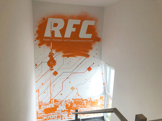 Wandbemalung Hotels Kiel – 3D Effekte Graffiti dezent integriert