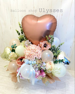 城県つくば市のバルーンショップユリシス　バルーン電報　バルーンアート　バルーンギフト　結婚式　結婚祝い　バルーン花束　はなかごバルーン