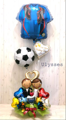 バルーンアート　バルーンショップユリシス　ウェディングバルーン　受付装飾　結婚祝い　名前入りバルーン　バルーン電報　つくば市　サッカー