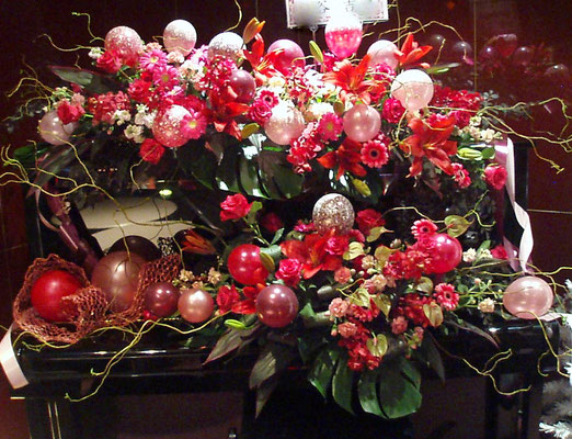 茨城県つくば市　バルーンショップユリシス　バルーンアート　ピアノ　花　バルーン装飾　