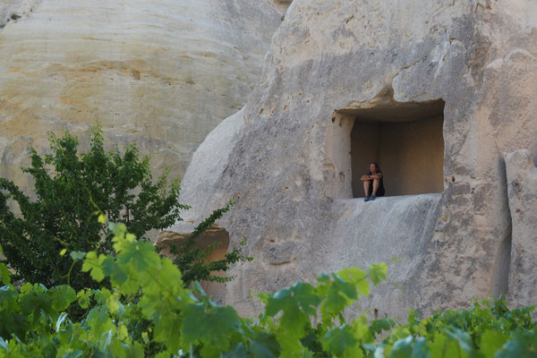 Ein Balkon in den Felsen