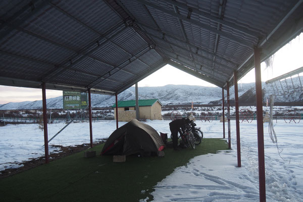 Im Sommercamp im Schnee ;)