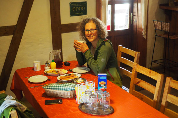 Frühstück nach getaner Arbeit