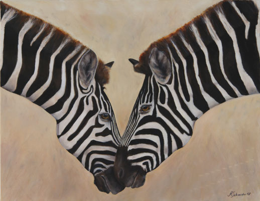 Zebras - 60 x 80 - Auftragsarbeit