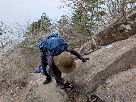 1　石鎚山　二の鎖 Oさん