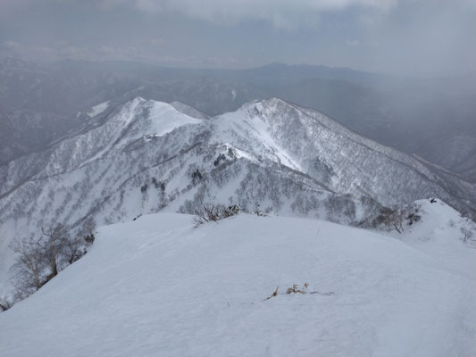 7.振り返り見る登山道