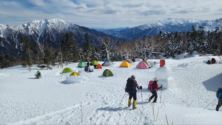 6.1日目_西穂山荘前のテント場
