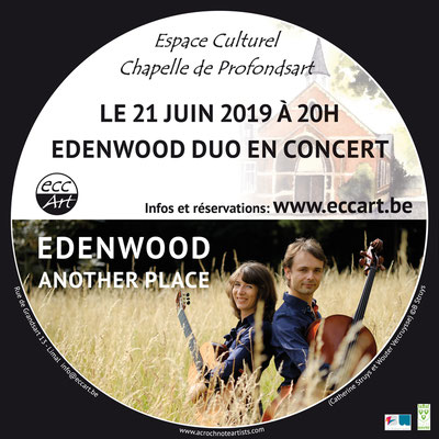 Edenwood duo, Catherine Struys & Wouter Vercruysse à la chapelle de Profondsart. 2019