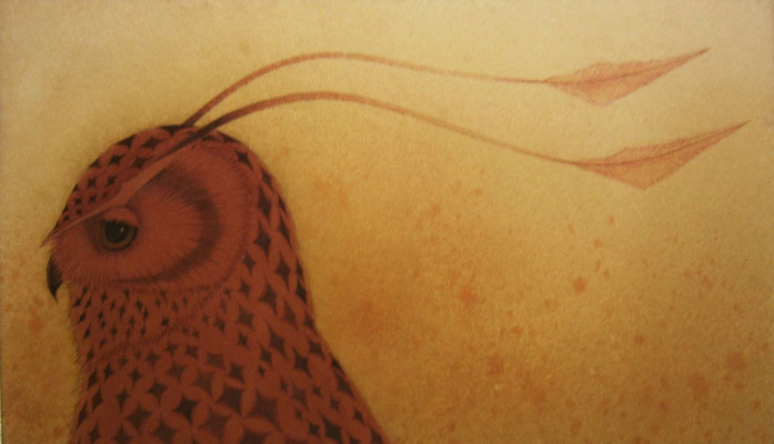 feel　　2013　M3　土佐麻紙、植物染料、土絵具、墨　●