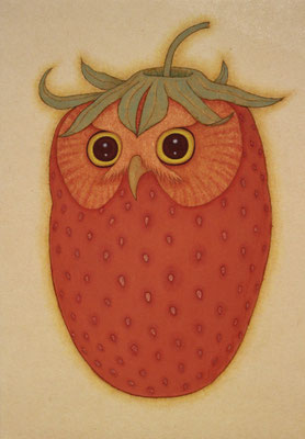 owlberry　　2018　SM　神宮紙、植物染料、顔料　●