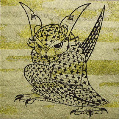 owl warrior -BATTOU- (kasumi)　　2019　120×120　エッチング　●