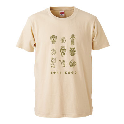鳥土偶　beige×brown