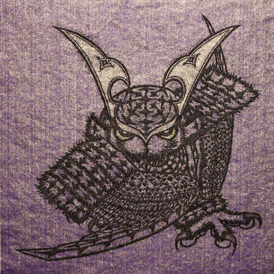 O.W.L -BATTOU 改- (kin-syoubu)　　2019　150×150　エッチング、手彩色　ed.5