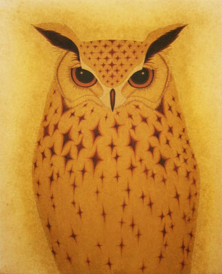 silence　　2013　F3　土佐麻紙、植物染料、土絵具、墨　●