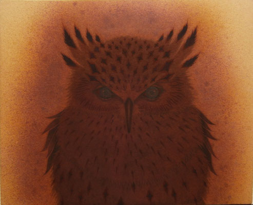 majesty　　2013　F3　土佐麻紙、植物染料、土絵具、墨　●