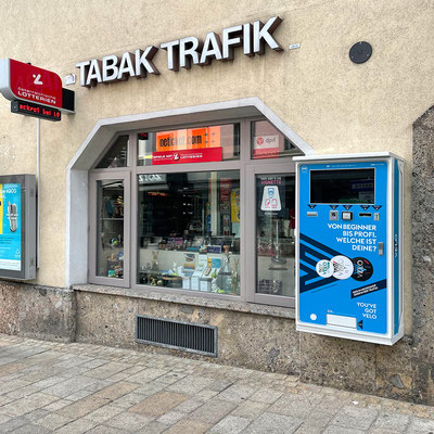 Strom und Netzwerk für Zigarettenautomat für Tabak Trafik Thaler, Telfs