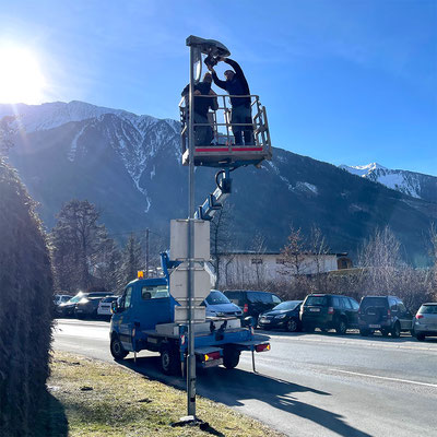 Reparatur Straßenlaterne, Gemeinde Rietz