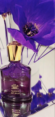 CREED parfum Queen of silk, création sculpture végétale, fleurs imaginaires 
