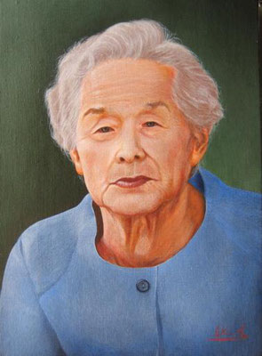 ｢母の肖像｣ F4号　アクリル透明水彩