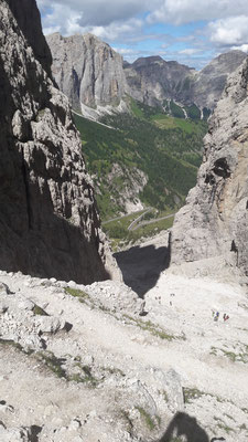 Aufstieg zum Klettersteig von Pisciadù