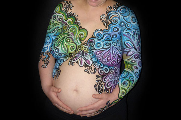 Fantasie topje , vestje als bodypaint