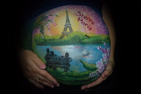 Bellypaint met als thema Parijs