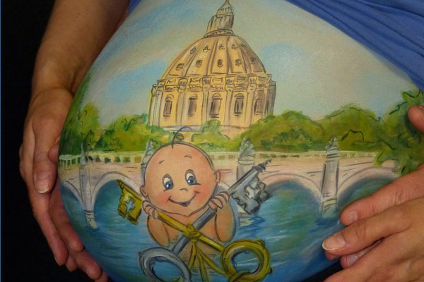 Bellypaint met een verhaal uit Rome