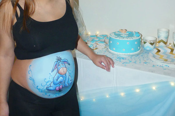 Bellypaint gemaakt tijdens een babyshower