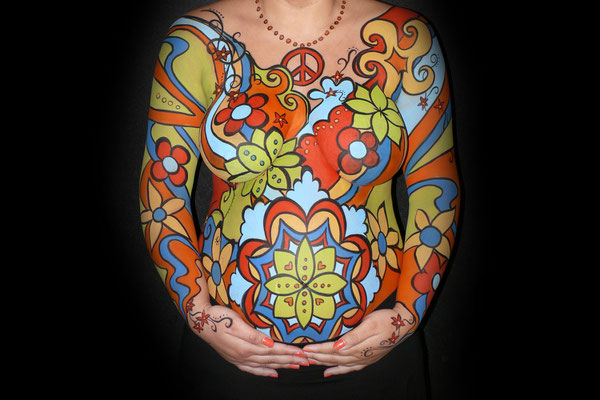 Abstracte bodypaint