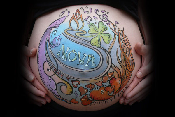 Een eigen ontwerp als bellypaint