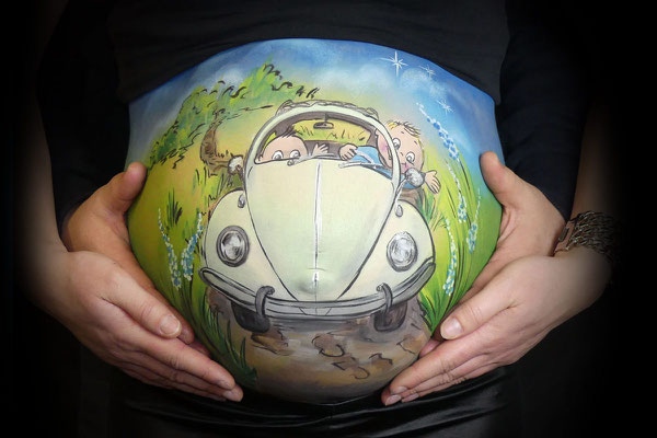 Een Volkswagen Kever in de bellypaint