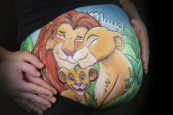 De leeuwenkoning, Lion King, als bellypaint